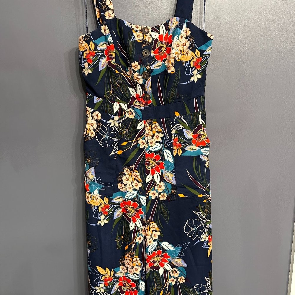 Multi Color Cropped Jumpsuit